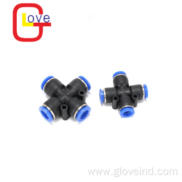 PZA 4 Way Plastic Pneumatic Connector Quick Fittings